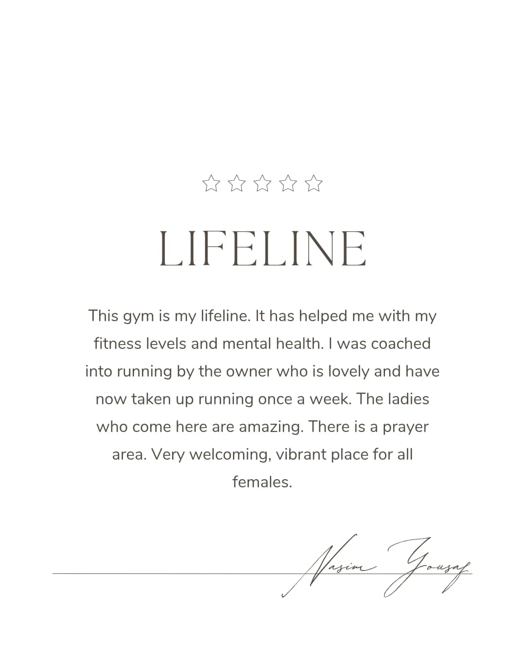 Testimonial from Nasim Yousaf - Lifeline