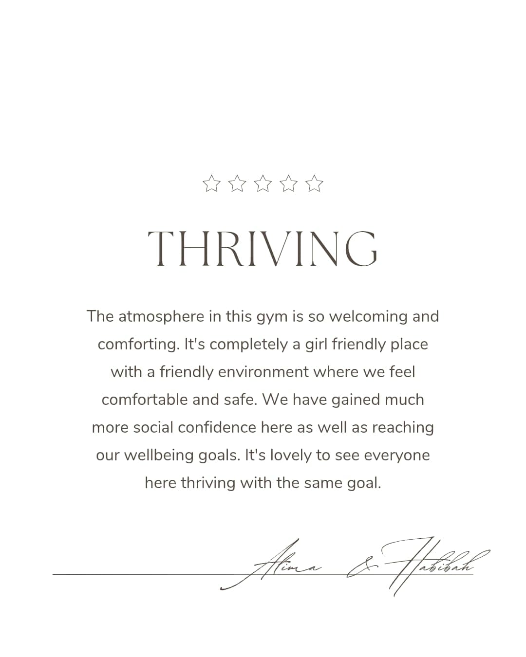 Testimonial from Alima & Habibah - Thriving
